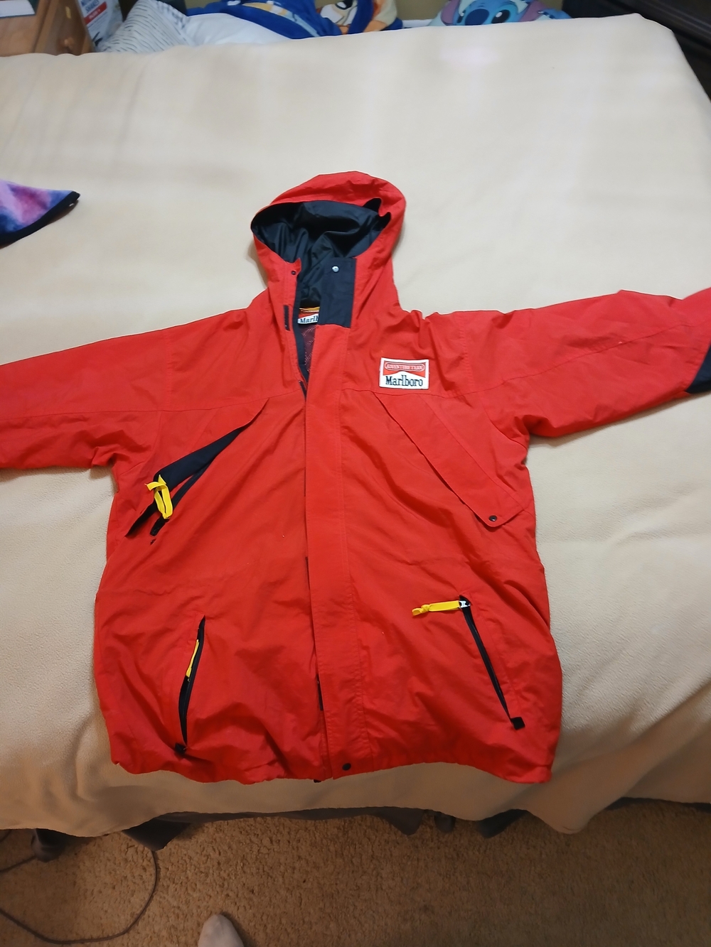Marlboro Kids Red Hooded Winter Jacket